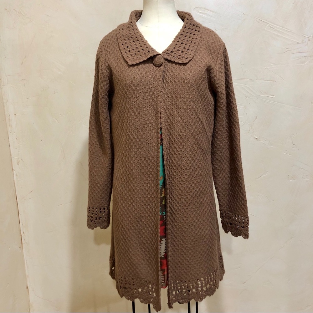 Long duster style cardigan sweater by Maddi
